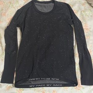 Lululemon Black Long Sleeve Running Top